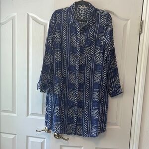 Soft Surroundings cotton, long sleeve dress.